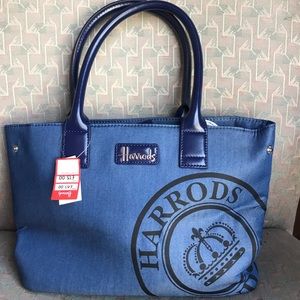 NWT! Harrods blue handbag